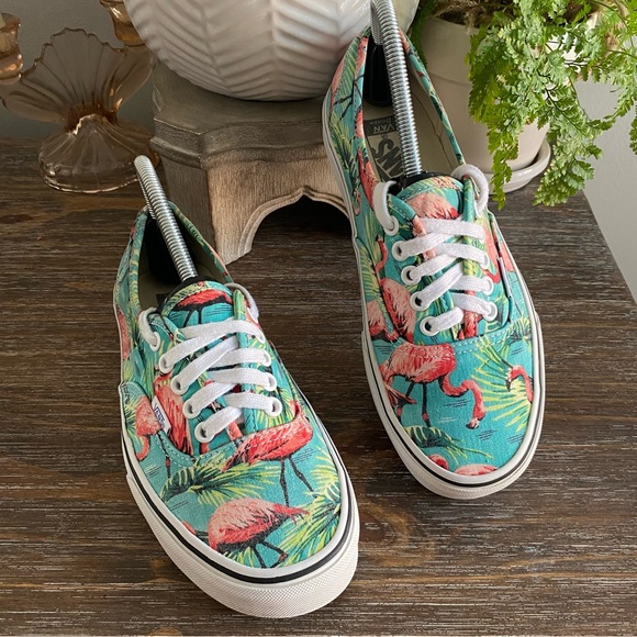 VANS Van Doren Flamingo Low Skateboarding Shoes Lace Up Sneakers Turquoise Pink - Picture 5 of 12